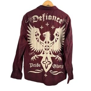 Eighty Eight Mens Long Sleeve button shirt Goth Medieval biker sz‎ XXL